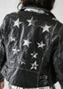 Mauritius Mauritius - Christy RF Woman's Leather Jacket - Black & Metallic Silver Stars available at The Good Life Boutique