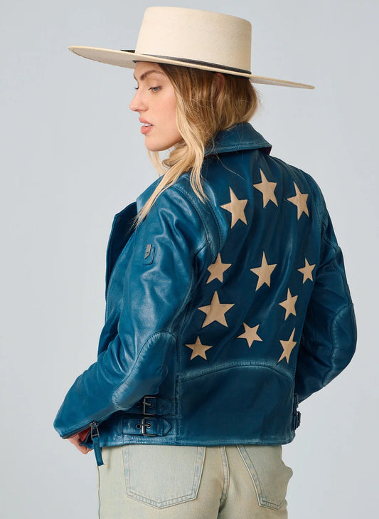 Mauritius - Christy RF - Women's Jacket With Red Details - American Blue