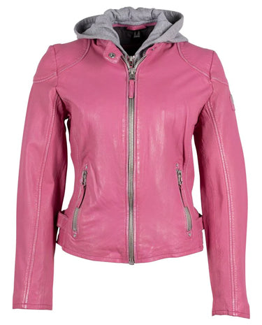 Mauritius Mauritius - Finja RF Woman's Leather Jacket - Pink available at The Good Life Boutique