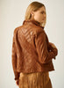 Mauritius - Jolah - Women's Jacket With Chevron Back Details - Whiskey