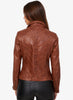 Mauritius - Jolah - Women's Jacket With Chevron Back Details - Whiskey