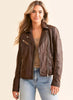 Mauritius Mauritius - Maysie RF Woman's Leather Jacket - Brown available at The Good Life Boutique