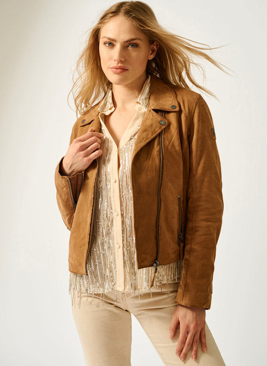 Mauritius - Misty RF - Sister To Christy - Nubuck Star Jacket - Cognac