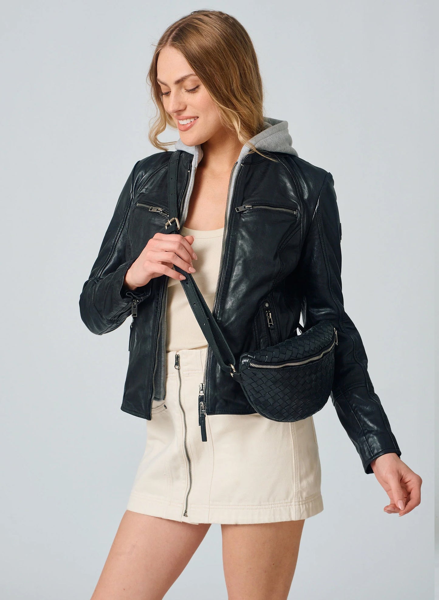 Mauritius Mauritius - Woman' Removeable Hoodie Jacket - Black available at The Good Life Boutique
