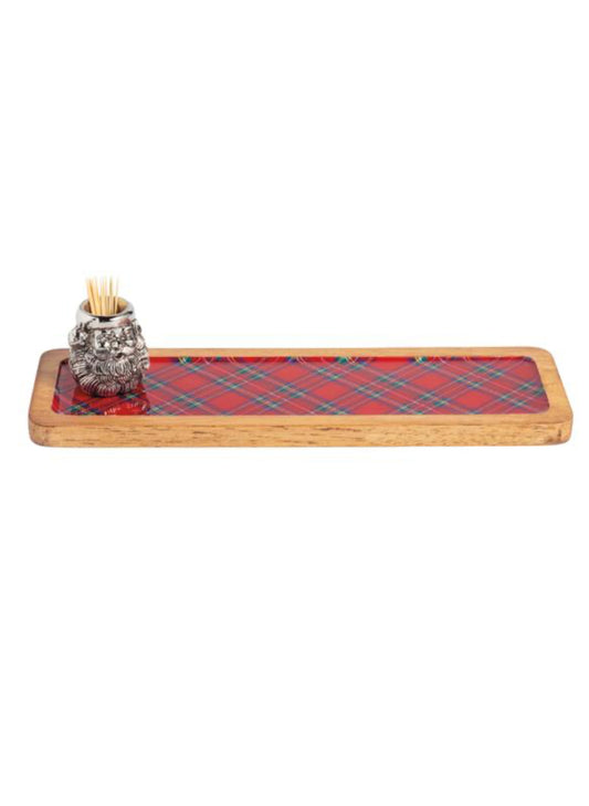 Metal Santa Toothpick Tray Set