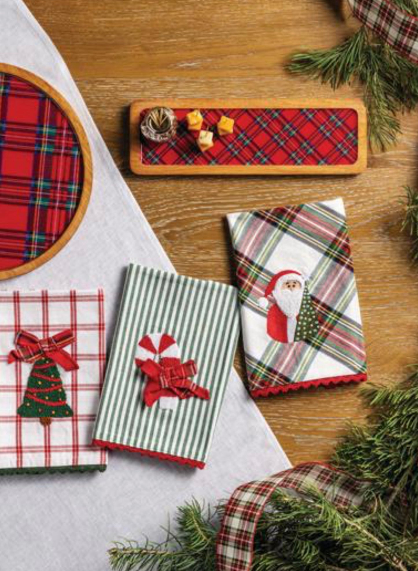 Metal Santa Toothpick Tray Set