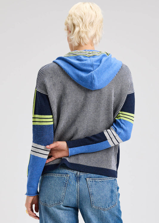 Zaket & Plover Zaket & Plover - Multi Media Hoodie - Dk Denim available at The Good Life Boutique