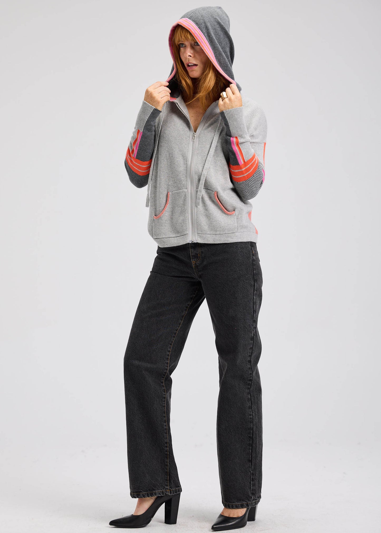 Zaket & Plover Zaket & Plover - Multi Media Hoodie - Marl available at The Good Life Boutique