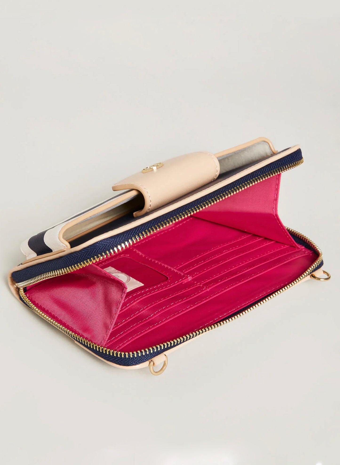 Spartina Multi Phone Crossbody Navy Stripe available at The Good Life Boutique