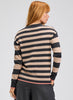 Zaket & Plover Zaket & Plover - Multi Stripe Crew - Charcoal available at The Good Life Boutique