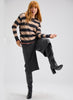 Zaket & Plover Zaket & Plover - Multi Stripe Crew - Charcoal available at The Good Life Boutique