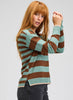 Zaket & Plover Zaket & Plover - Multi Stripe Crew - Moss available at The Good Life Boutique