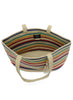 Joy Accessories Multi Striped Anita Jute Tote w/Tassel available at The Good Life Boutique