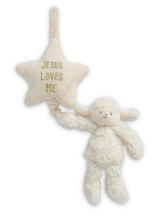 Demdaco Musical Pull Toy - Lamb available at The Good Life Boutique