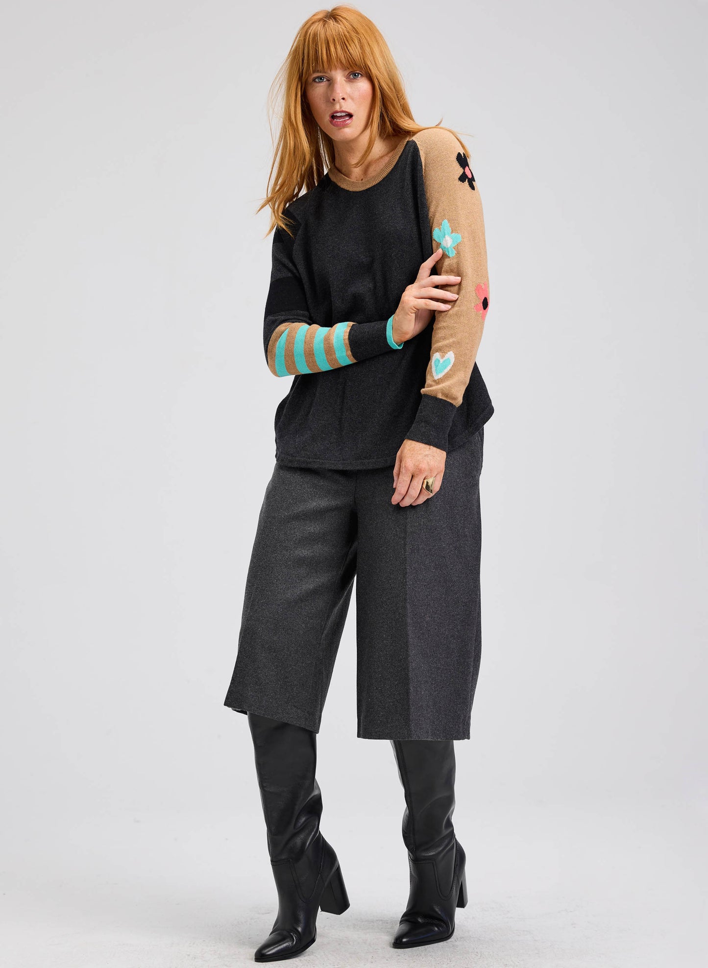 Zaket & Plover Zaket & Plover - My Happy Sweater - Charcoal available at The Good Life Boutique