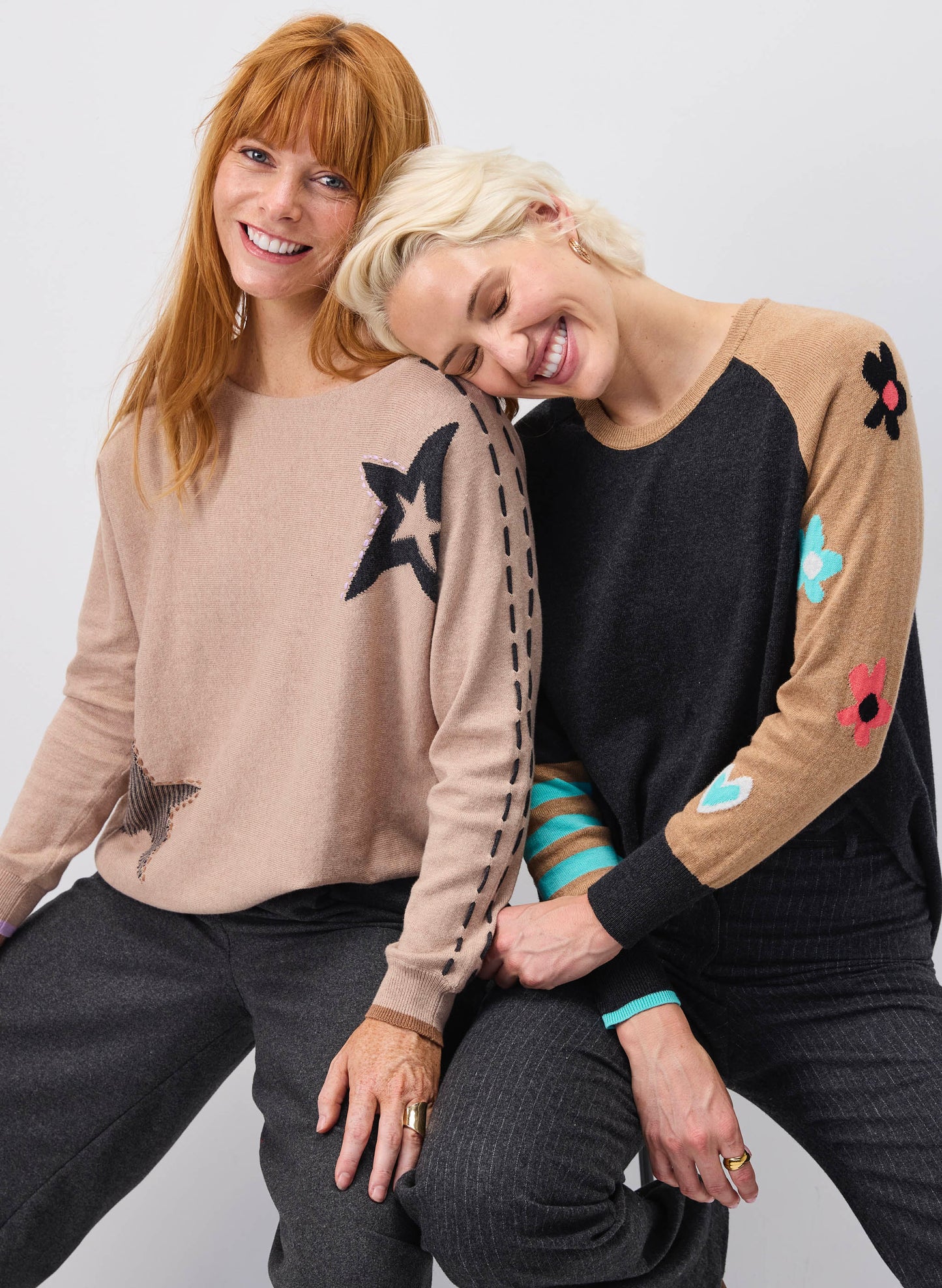 Zaket & Plover Zaket & Plover - My Happy Sweater - Charcoal available at The Good Life Boutique
