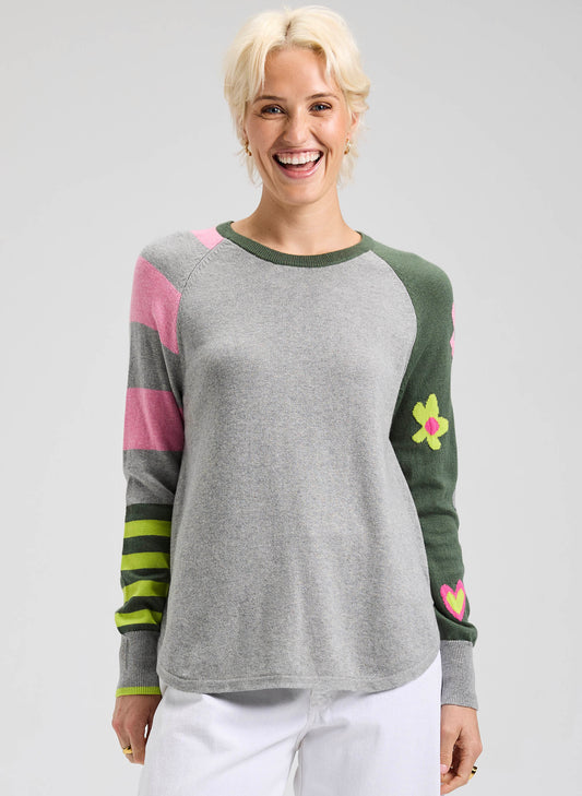 Zaket & Plover Zaket & Plover - My Happy Sweater - Marl available at The Good Life Boutique
