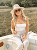 Mud Pie Crochet Fedora - Natural available at The Good Life Boutique