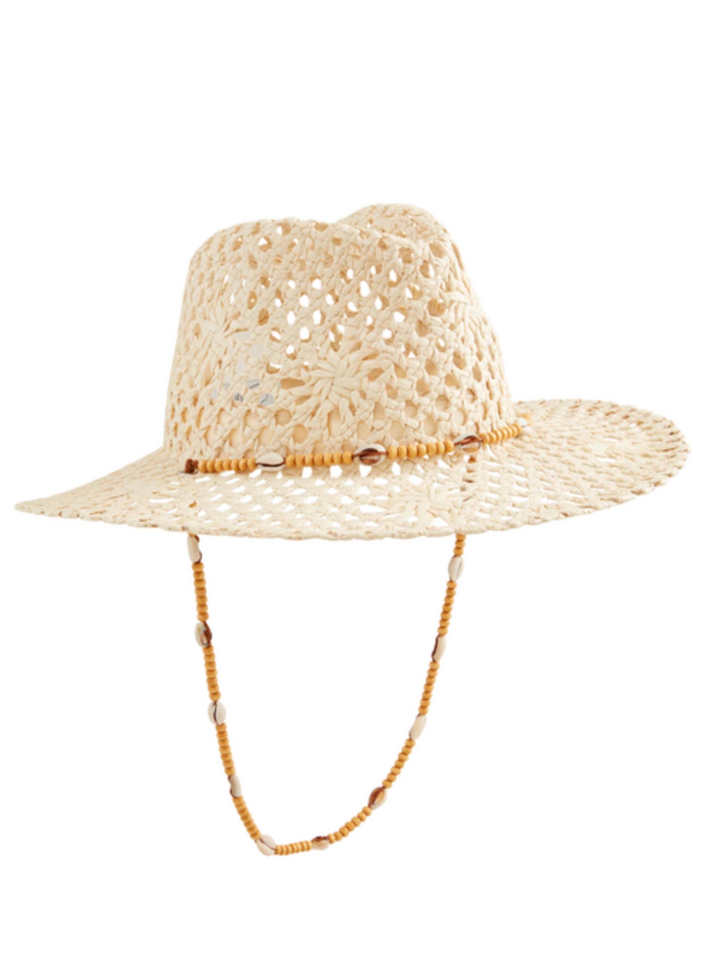 Mud Pie Crochet Fedora - Natural available at The Good Life Boutique