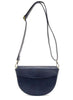 Joy Accessories Navy Linda Crescent Crossbody w/ Braided Strap available at The Good Life Boutique