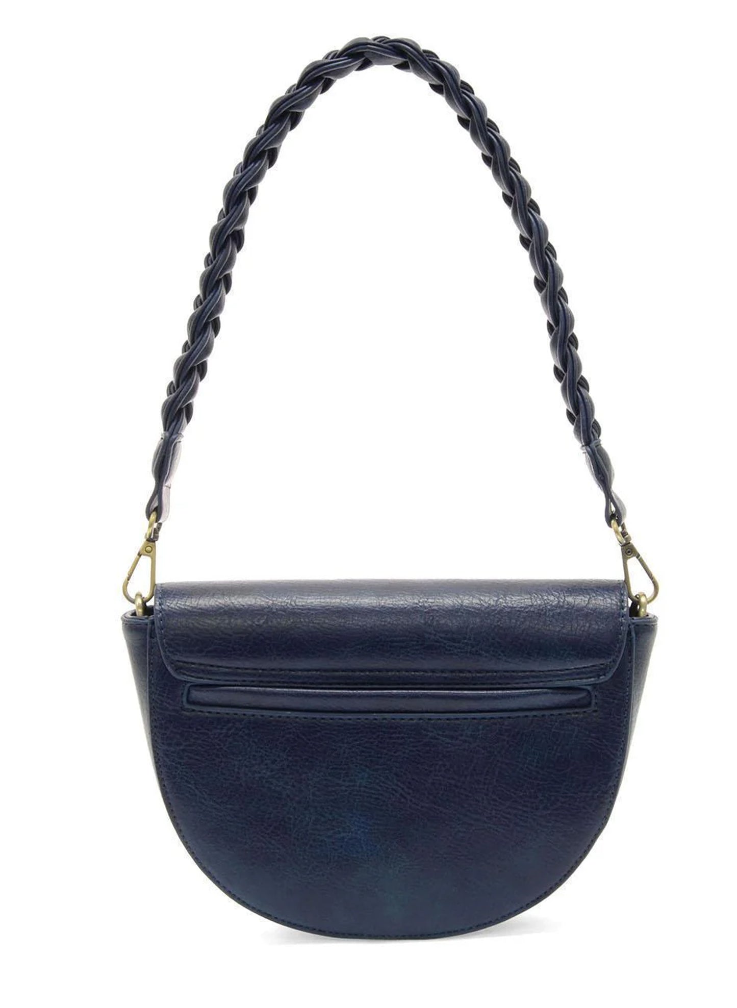 Joy Accessories Navy Linda Crescent Crossbody w/ Braided Strap available at The Good Life Boutique