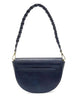 Joy Accessories Navy Linda Crescent Crossbody w/ Braided Strap available at The Good Life Boutique