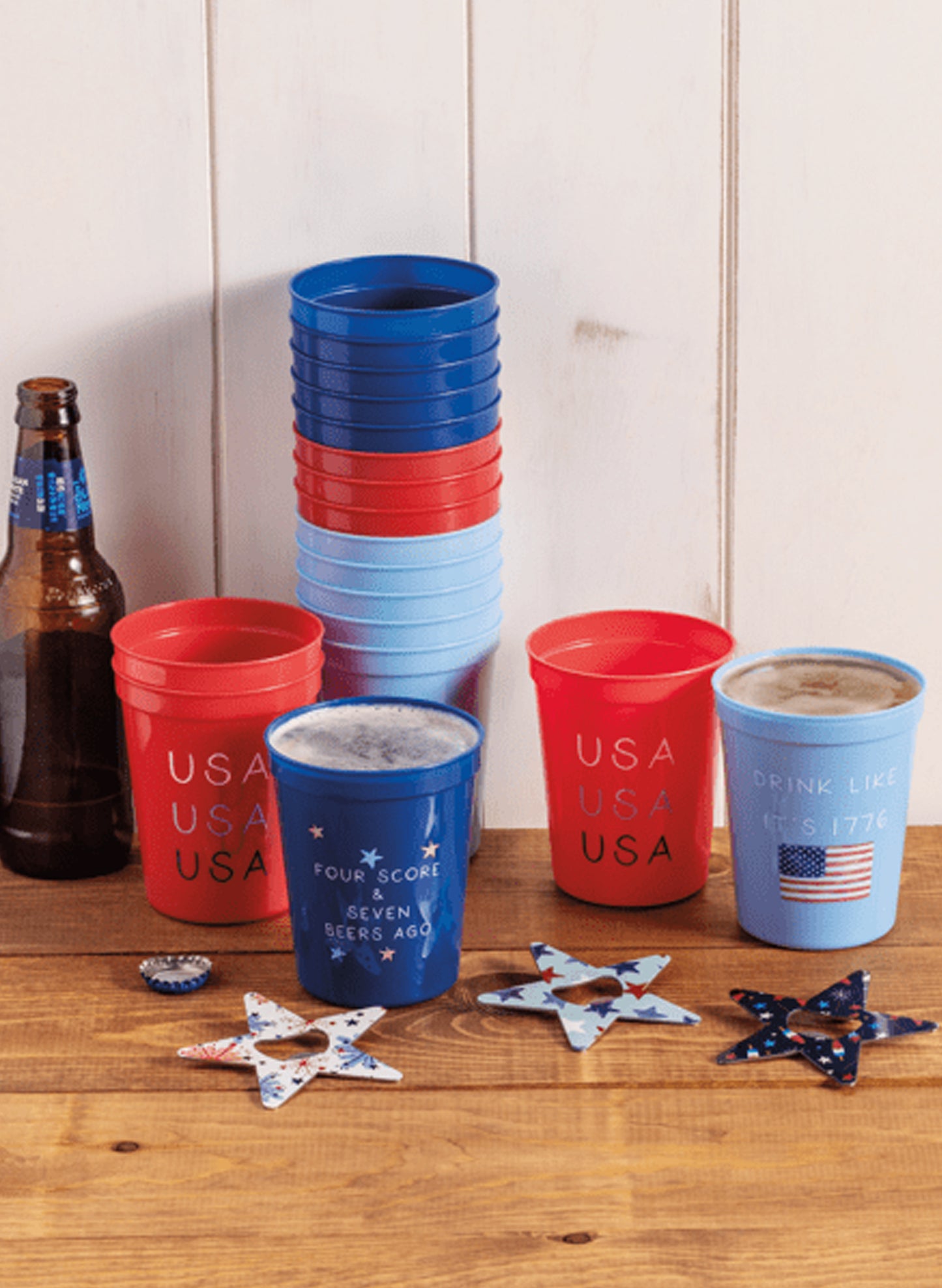 Mud Pie Navy Americana Party Cup available at The Good Life Boutique