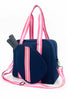 Dinky Dill Neoprene Crossbody Sling Pickleball Bag Tote - Navy/Pink available at The Good Life Boutique