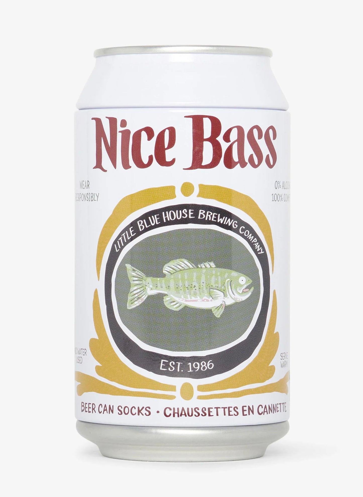 Nice Bass Men's Beer Can Socks