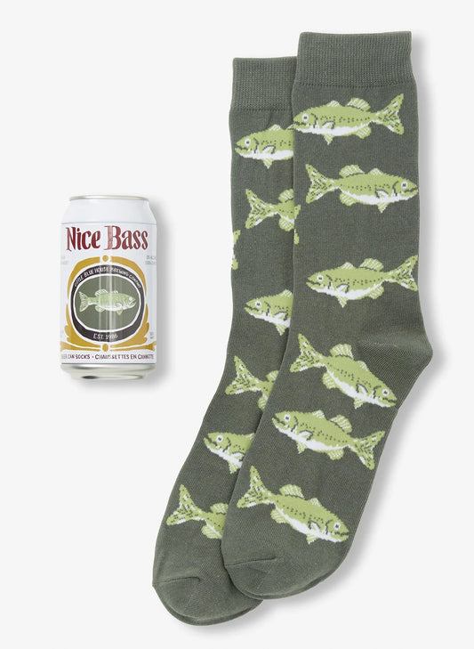 Nice Bass Men's Beer Can Socks