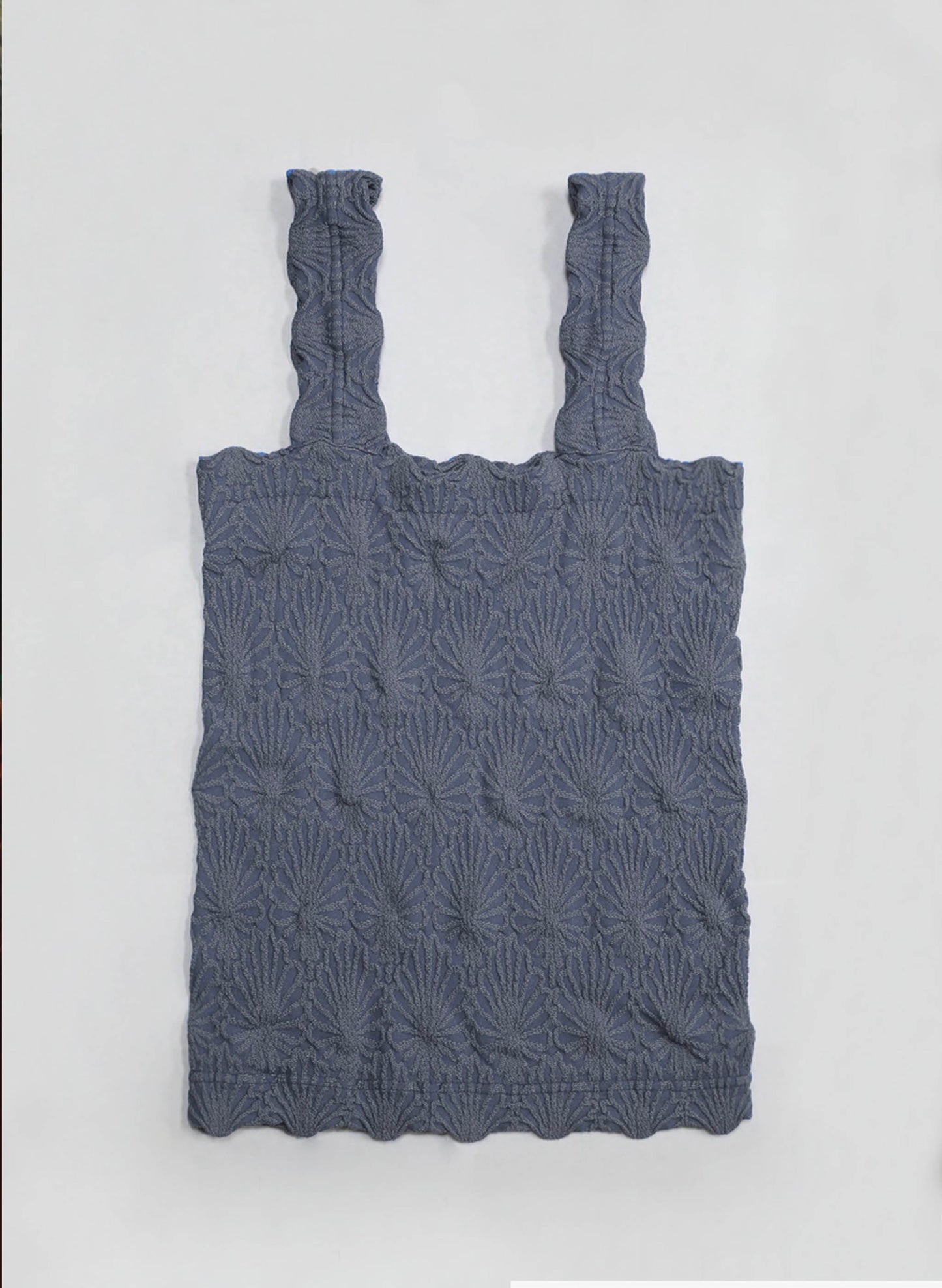 Nikibiki Lace Textured Square Top - One Size - Blue Shadow