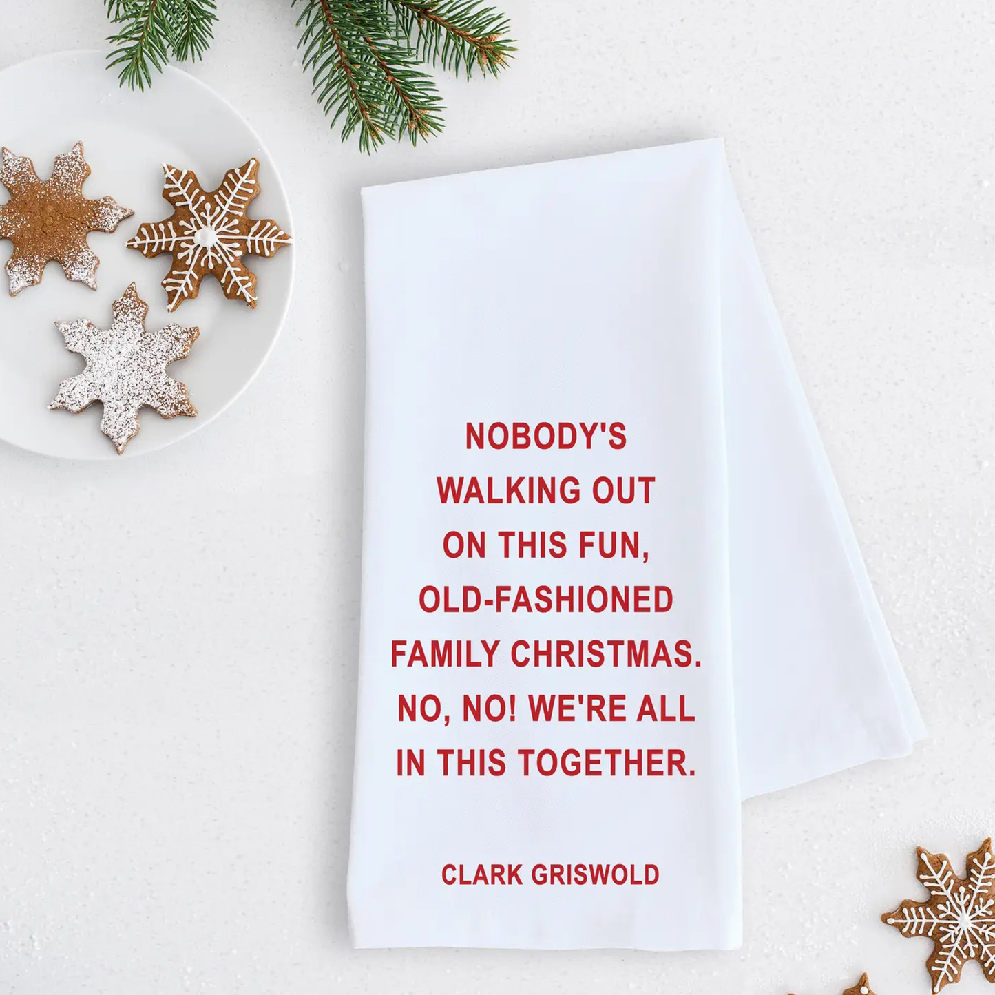 Dev D + Co. Fun, Old-Fashioned Family Christmas - Tea Towel available at The Good Life Boutique