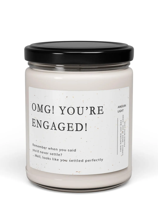 Sweet Water Decor OMG! You're Engaged! 9oz Soy Candle - W available at The Good Life Boutique