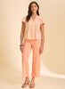 French Dressing FDJ Olivia Wide Ankle Pants - Cantaloupe available at The Good Life Boutique