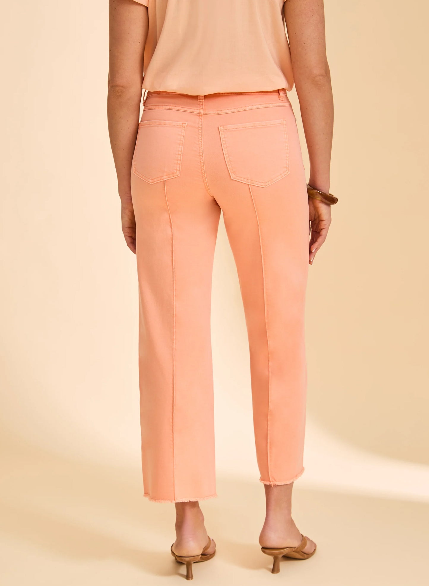 French Dressing FDJ Olivia Wide Ankle Pants - Cantaloupe available at The Good Life Boutique