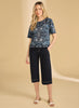 French Dressing FDJ Olivia Wide Capri - Navy available at The Good Life Boutique