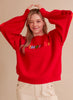 Oversize Christmas Sweater With Lettering