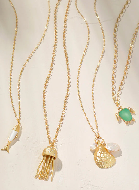 Oyster Necklace 32" Pearl