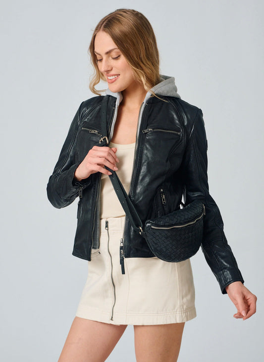 Mauritius Leather - Parker Crossbody - Black