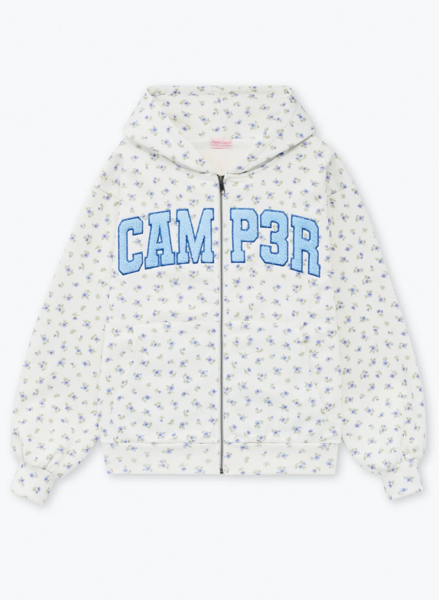 Periwinkle Zip-Up Hoodie -  Light Grey