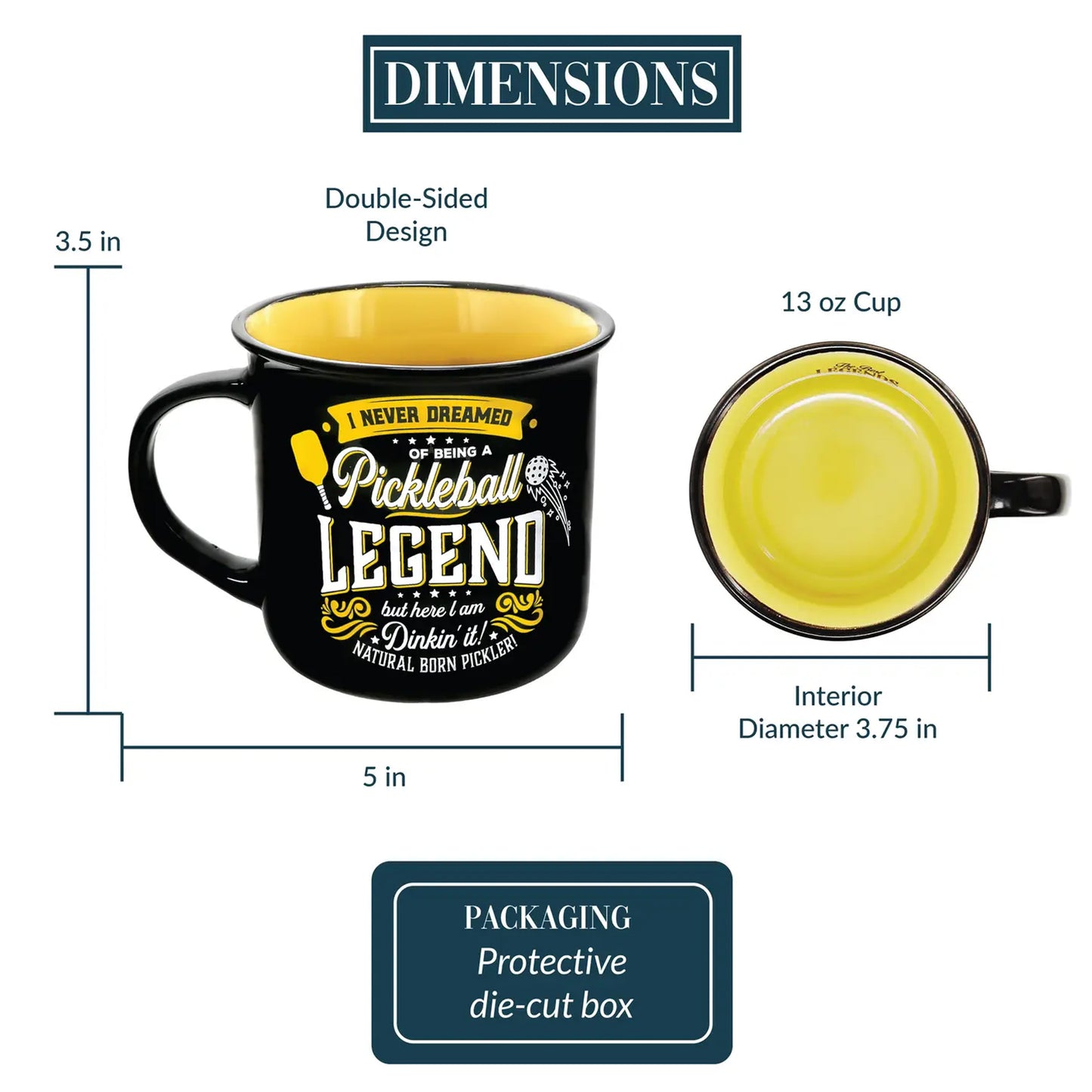 Pavilion I Never Dreamed Of Being A Pickle Ball Legend 13oz Mug available at The Good Life Boutique