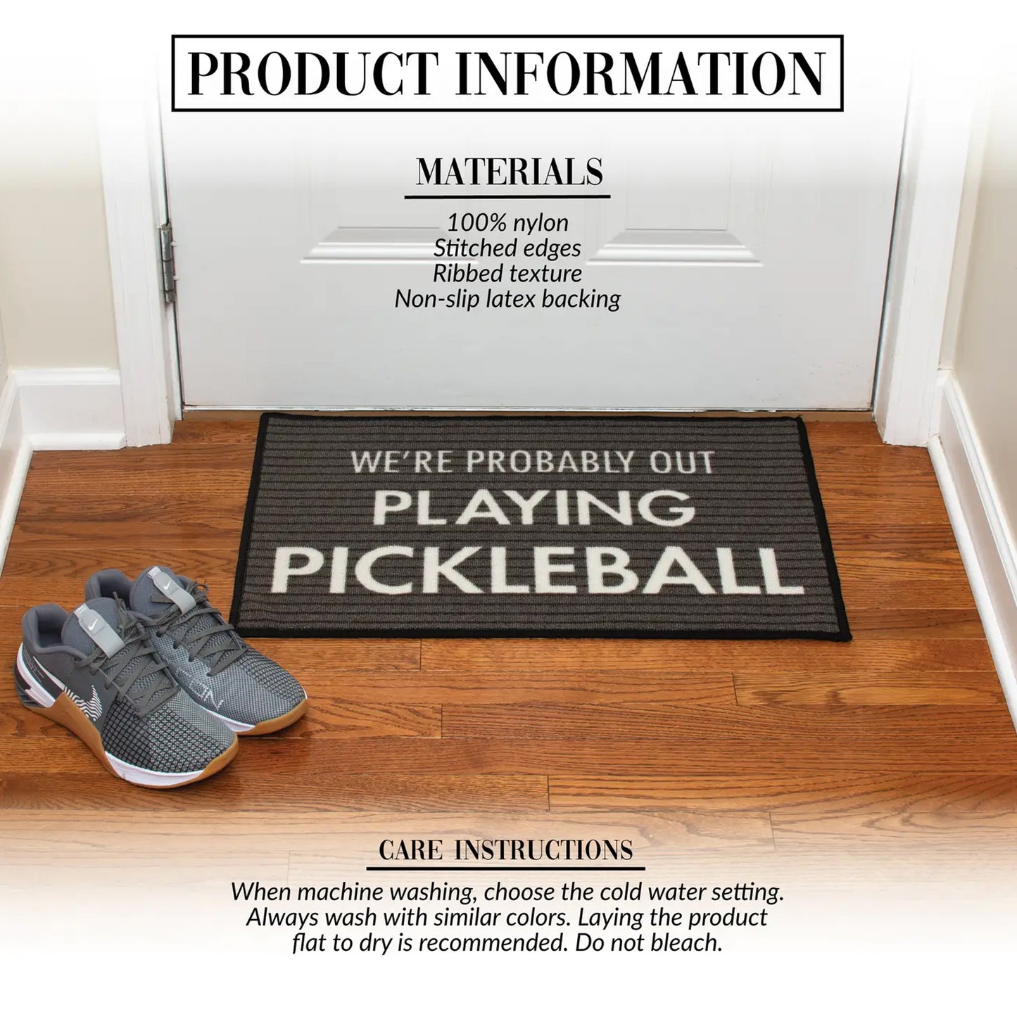 Pavilion Pickleball 27.5" x 17.75" Floor Mat available at The Good Life Boutique