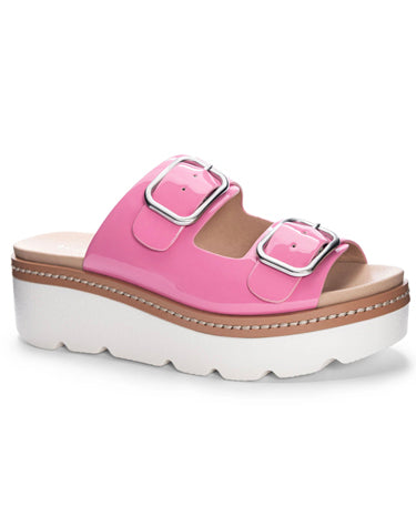 Chinese Laundry Surfs Up Sandal - Patent - Pink available at The Good Life Boutique