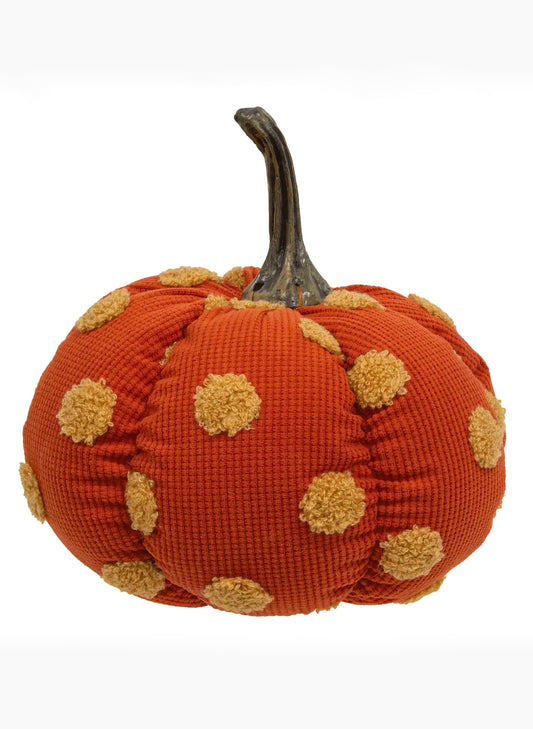 Bright Ideas Orange Plush Polka Dot Pumpkin available at The Good Life Boutique