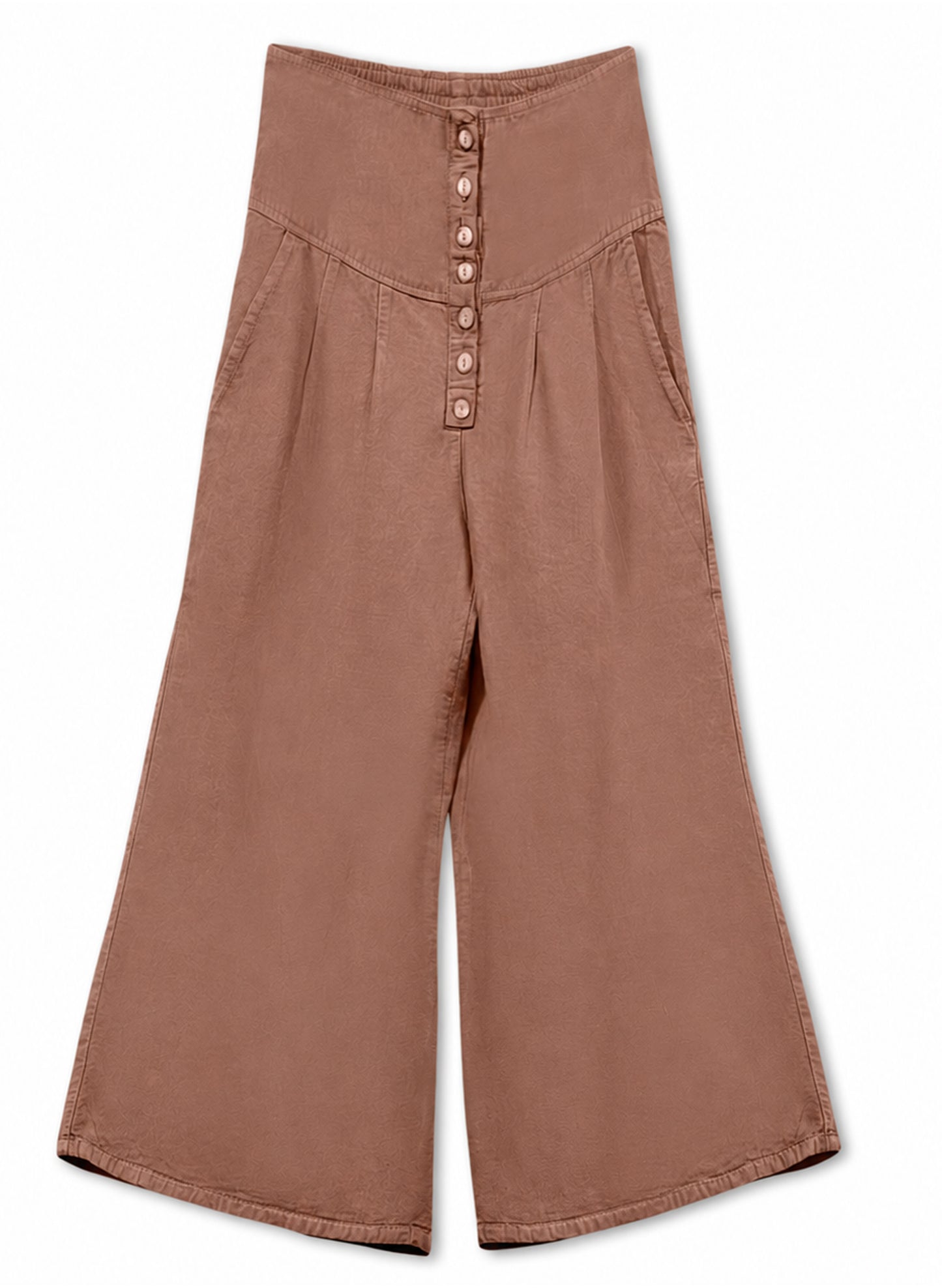 Pants - Pocket Buttons In Front - Mocha