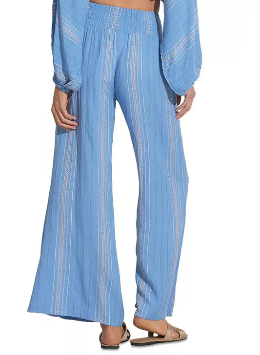 Elan Elan - Pants W/Smock WB - Blue Lilac Stripe available at The Good Life Boutique