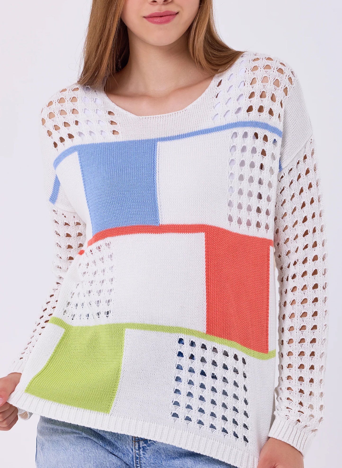 French Kyss Patchwork Crochet Top available at The Good Life Boutique