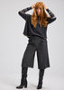 Zaket & Plover Zaket & Plover - Patterned Back Sweater - Charcoal available at The Good Life Boutique