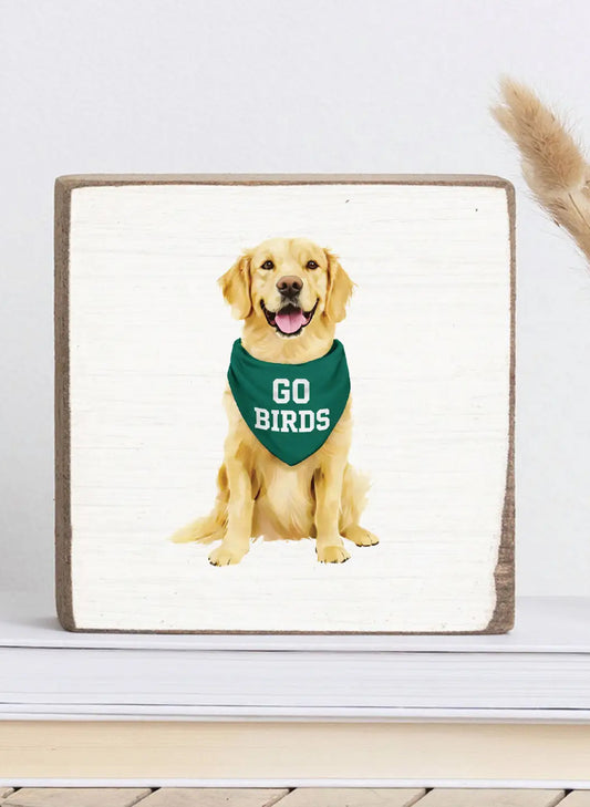 Rustic Marlin Philly Football Dog Block Sign available at The Good Life Boutique