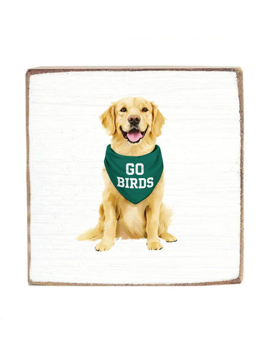 Rustic Marlin Philly Football Dog Block Sign available at The Good Life Boutique